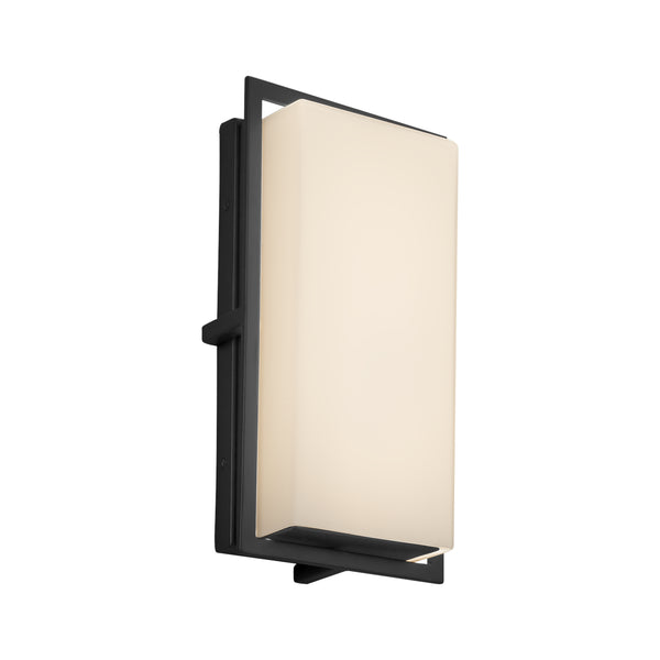 Justice Designs - FSN-7562W-OPAL-MBLK - LED Wall Sconce - Fusion - Matte Black from Lighting & Bulbs Unlimited in Charlotte, NC