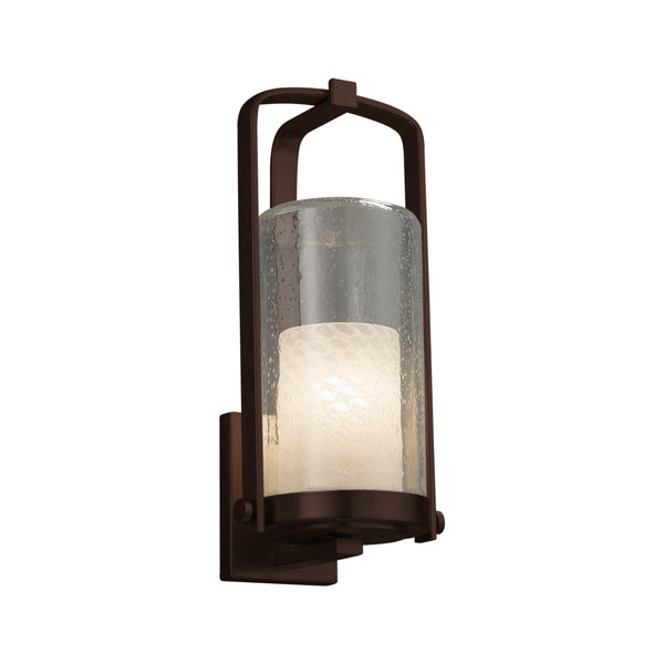 Justice Designs - FSN-7584W-10-WEVE-DBRZ - Wall Sconce - Fusion - Dark Bronze from Lighting & Bulbs Unlimited in Charlotte, NC