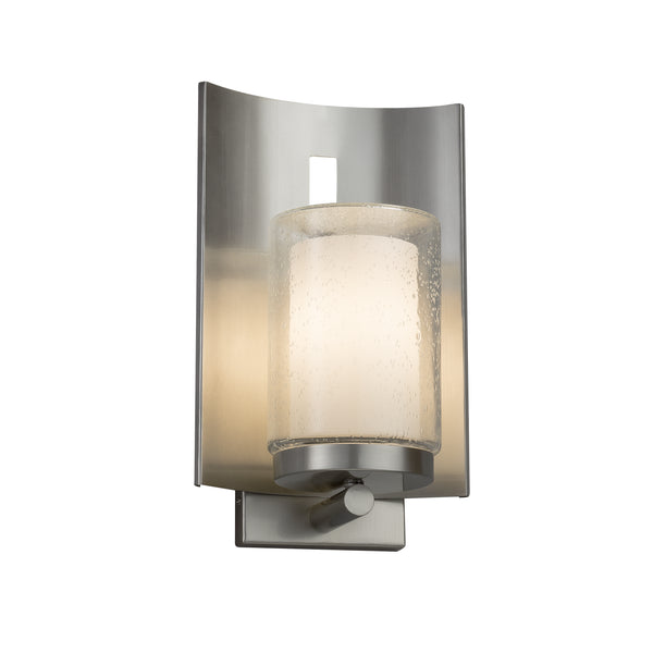 Justice Designs - FSN-7591W-10-OPAL-NCKL - Wall Sconce - Fusion - Brushed Nickel from Lighting & Bulbs Unlimited in Charlotte, NC