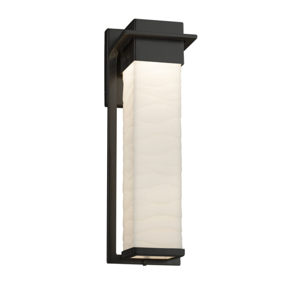 Justice Designs - PNA-7544W-WAVE-MBLK - LED Wall Sconce - Porcelina - Matte Black from Lighting & Bulbs Unlimited in Charlotte, NC
