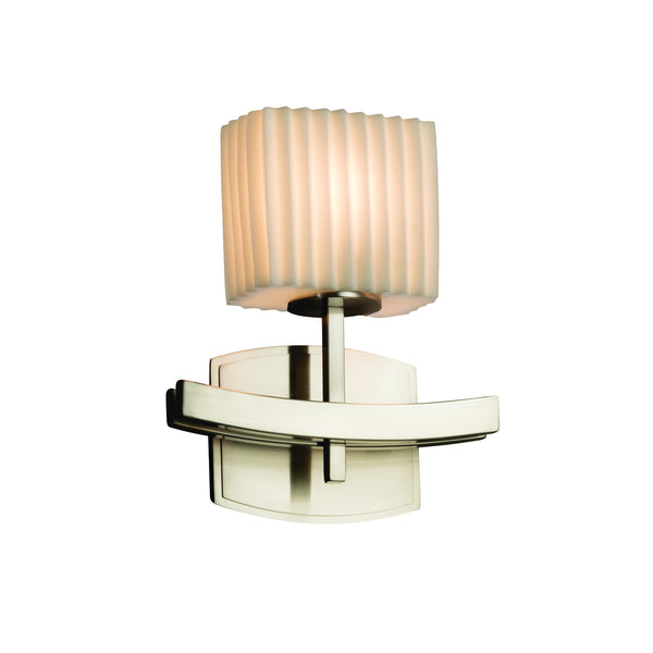 Justice Designs - PNA-8597-55-PLET-NCKL - Wall Sconce - Porcelina - Brushed Nickel from Lighting & Bulbs Unlimited in Charlotte, NC