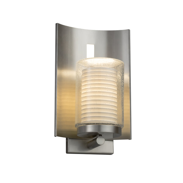 Justice Designs - POR-7591W-10-SAWT-NCKL - Wall Sconce - Limoges - Brushed Nickel from Lighting & Bulbs Unlimited in Charlotte, NC