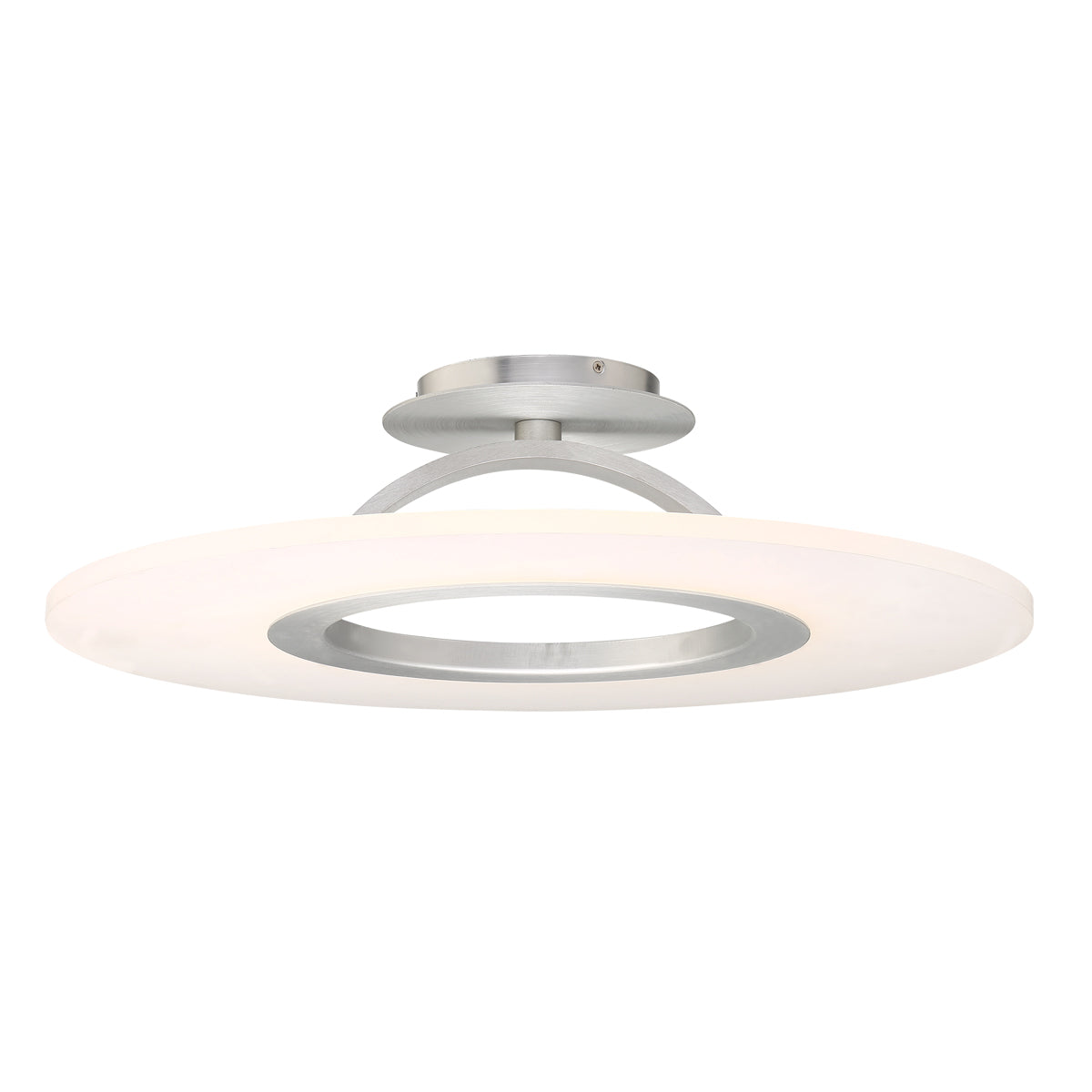 W.A.C. Lighting - FM-21728-AL - LED Convertible Semi-Flush Mount - Elektron - Brushed Aluminum from Lighting & Bulbs Unlimited in Charlotte, NC