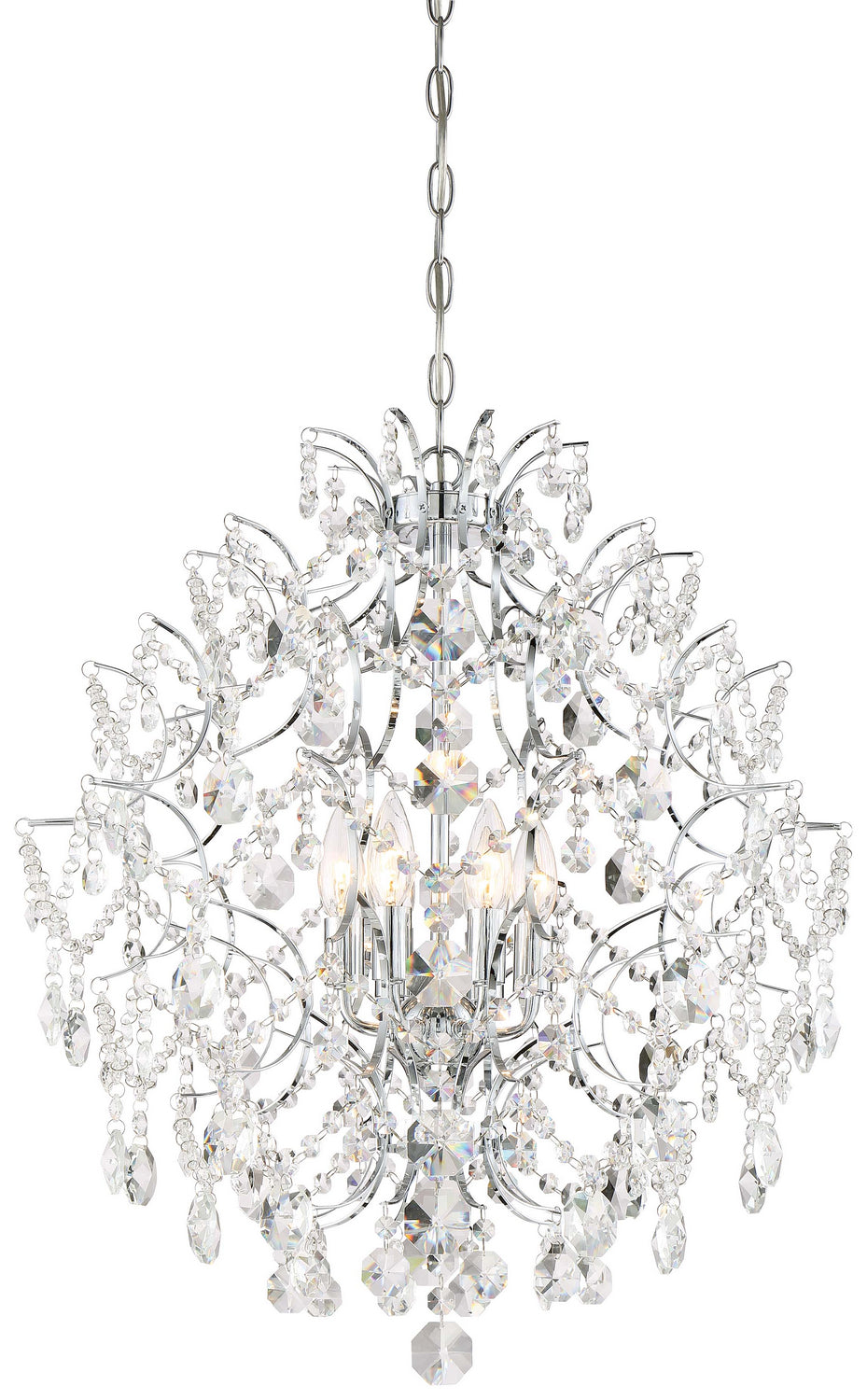 Minka-Lavery - 3157-77 - Six Light Chandelier - Isabella'S Crown - Chrome from Lighting & Bulbs Unlimited in Charlotte, NC