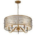 Five Light Chandelier from the Joia PG Collection in Peruvian Gold Finish by Golden
