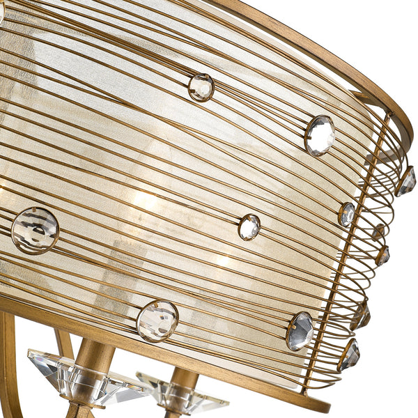 Five Light Chandelier from the Joia PG Collection in Peruvian Gold Finish by Golden