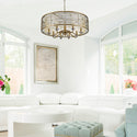 Eight Light Chandelier from the Joia PG Collection in Peruvian Gold Finish by Golden
