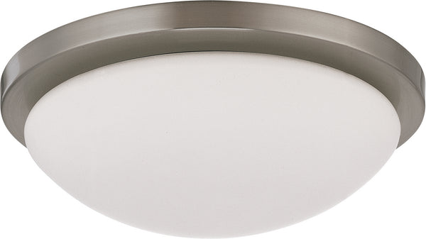 Nuvo Lighting - 62-1042 - LED Flush Mount - Button - Brushed Nickel from Lighting & Bulbs Unlimited in Charlotte, NC