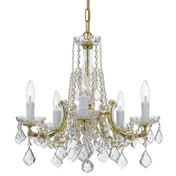 Crystorama - 4576-GD-CL-MWP - Five Light Chandelier - Maria Theresa - Gold from Lighting & Bulbs Unlimited in Charlotte, NC