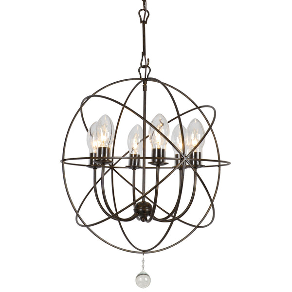 Crystorama - SOL-9326-EB - Six Light Outdoor Chandelier - Solaris - English Bronze from Lighting & Bulbs Unlimited in Charlotte, NC