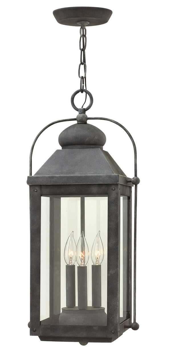 Hinkley - 1852DZ-LL - LED Hanging Lantern - Anchorage - Aged Zinc from Lighting & Bulbs Unlimited in Charlotte, NC