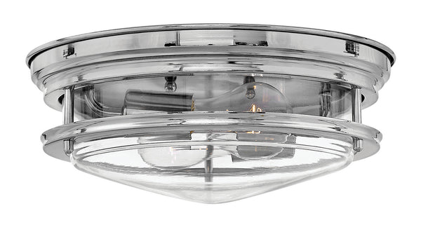 Hinkley - 3302CM-CL - LED Flush Mount - Hadley - Chrome with Clear glass from Lighting & Bulbs Unlimited in Charlotte, NC