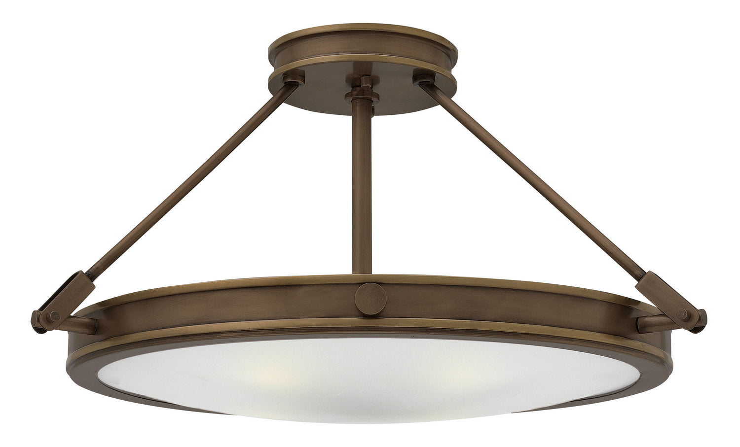 Hinkley - 3382LZ - LED Semi-Flush Mount - Collier - Light Oiled Bronze from Lighting & Bulbs Unlimited in Charlotte, NC