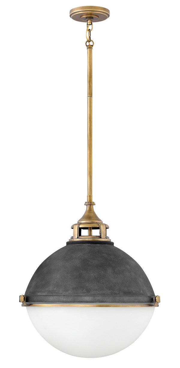 Hinkley - 4835DZ - LED Pendant - Fletcher - Aged Zinc from Lighting & Bulbs Unlimited in Charlotte, NC