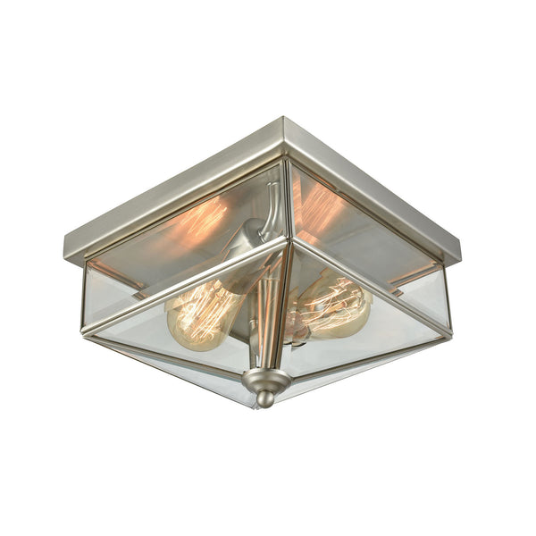 ELK Home - CE9202365 - Two Light Flush Mount - Lankford - Brushed Nickel from Lighting & Bulbs Unlimited in Charlotte, NC