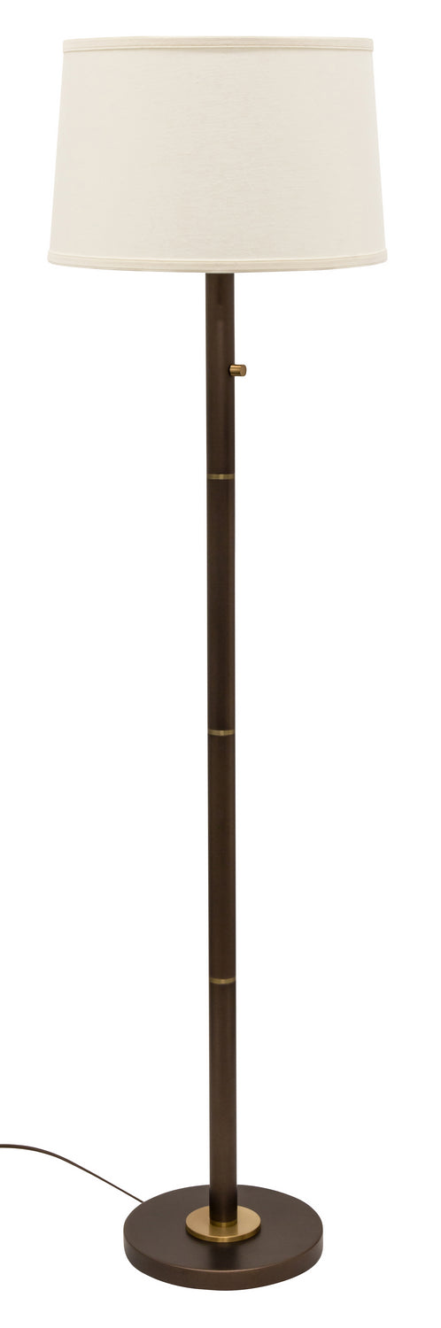 Three Light Floor Lamp from the Rupert Collection in Chestnut Bronze With Weathered Brass Finish by House of Troy