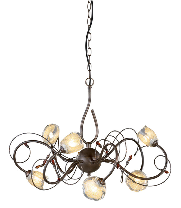 Arnsberg - 113110624 - Six Light Chandelier - Caprice - Bronze from Lighting & Bulbs Unlimited in Charlotte, NC
