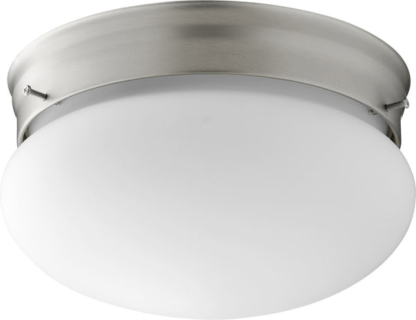 Quorum - 3023-6-65 - One Light Ceiling Mount - 3023 Opal Mushrooms - Satin Nickel w/ Satin Opal from Lighting & Bulbs Unlimited in Charlotte, NC