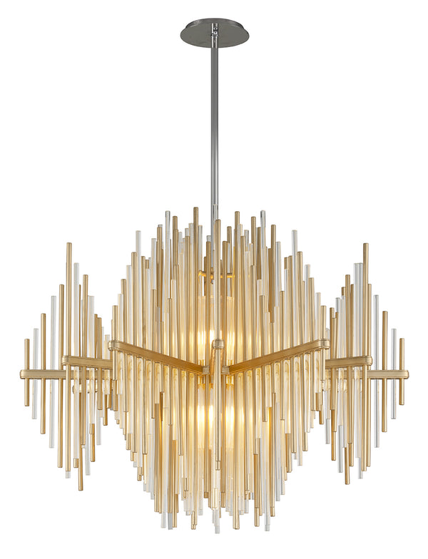 Corbett Lighting - 238-43 - LED Pendant - Theory - Gold Leaf W Polished Stainless from Lighting & Bulbs Unlimited in Charlotte, NC