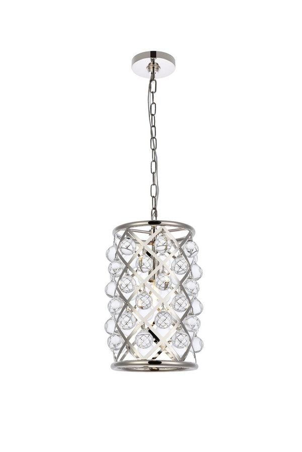 Elegant Lighting - 1204D8PN/RC - One Light Pendant - Madison - Polished Nickel from Lighting & Bulbs Unlimited in Charlotte, NC