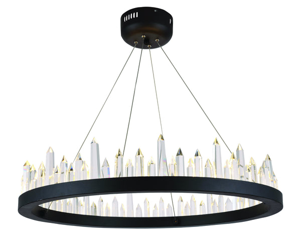 Elegant Lighting - 1705D26SDG - LED Chandelier - Malta - Satin Dark Grey from Lighting & Bulbs Unlimited in Charlotte, NC