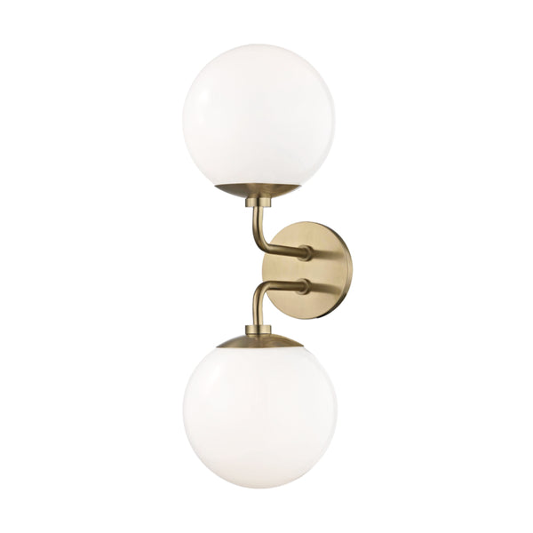 Mitzi - H105102-AGB - Two Light Wall Sconce - Stella - Aged Brass from Lighting & Bulbs Unlimited in Charlotte, NC