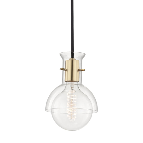 Mitzi - H111701G-AGB - One Light Pendant - Riley - Aged Brass from Lighting & Bulbs Unlimited in Charlotte, NC