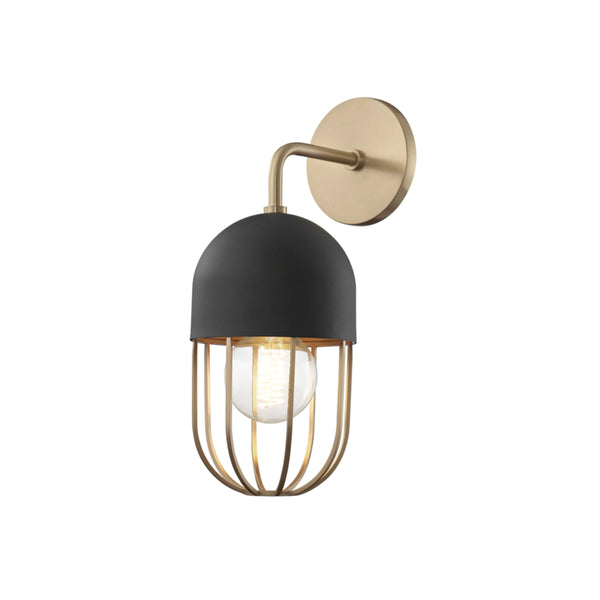 Mitzi - H145101-AGB/BK - One Light Wall Sconce - Haley - Aged Brass/Black from Lighting & Bulbs Unlimited in Charlotte, NC