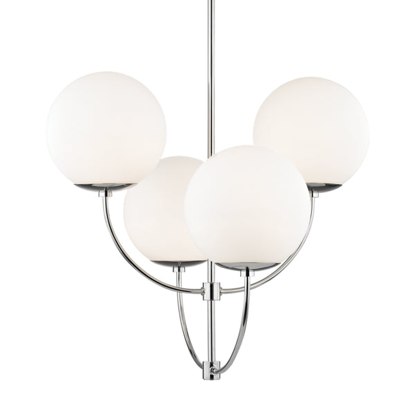 Mitzi - H160804-PN - Four Light Chandelier - Carrie - Polished Nickel from Lighting & Bulbs Unlimited in Charlotte, NC