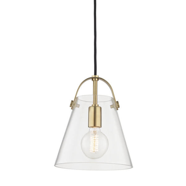 Mitzi - H162701S-AGB - One Light Pendant - Karin - Aged Brass from Lighting & Bulbs Unlimited in Charlotte, NC