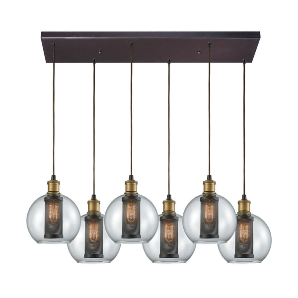 ELK Home - 14530/6RC - Six Light Pendant - Bremington - Oil Rubbed Bronze from Lighting & Bulbs Unlimited in Charlotte, NC
