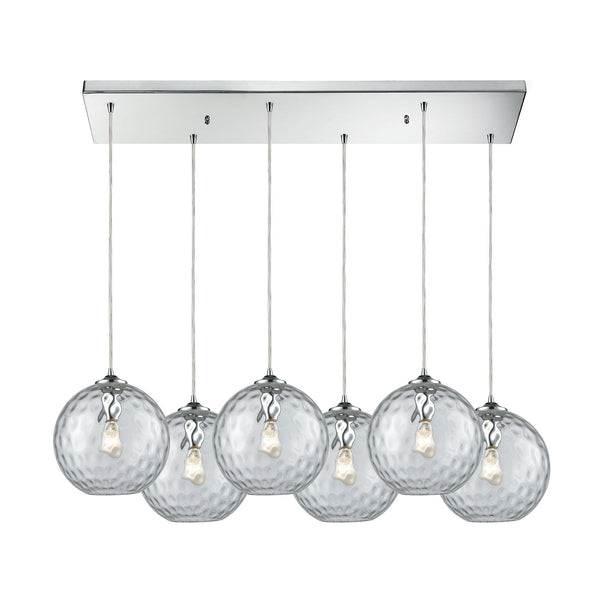 ELK Home - 31380/6RC-CLR - Six Light Pendant - Watersphere - Polished Chrome from Lighting & Bulbs Unlimited in Charlotte, NC
