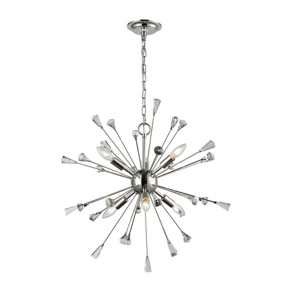ELK Home - 33030/6 - Six Light Chandelier - Sprigny - Polished Nickel from Lighting & Bulbs Unlimited in Charlotte, NC