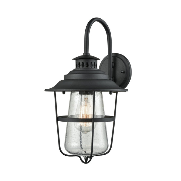 ELK Home - 45120/1 - One Light Outdoor Wall Sconce - San Mateo - Textured Matte Black from Lighting & Bulbs Unlimited in Charlotte, NC