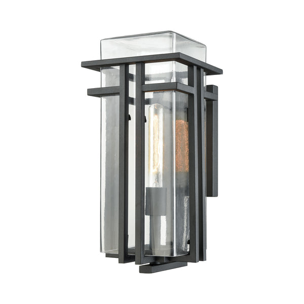 ELK Home - 45187/1 - One Light Outdoor Wall Sconce - Croftwell - Textured Matte Black from Lighting & Bulbs Unlimited in Charlotte, NC