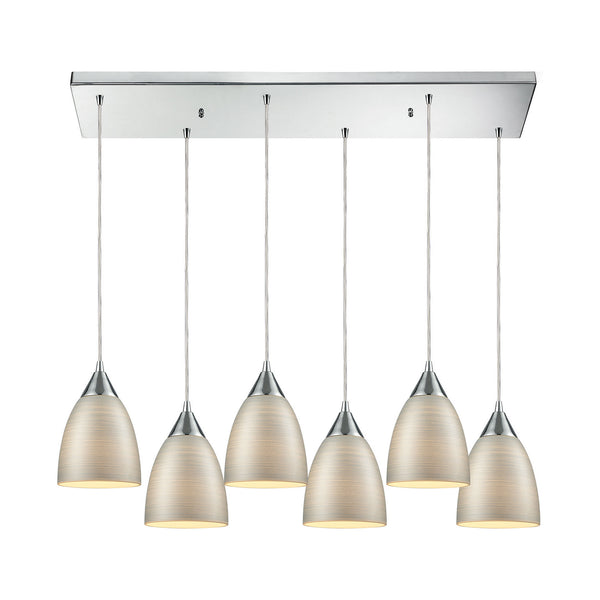 ELK Home - 56530/6RC - Six Light Pendant - Merida - Polished Chrome from Lighting & Bulbs Unlimited in Charlotte, NC
