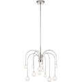 Elan 84104 Rain LED 30 inch Chandelier Ceiling Light in Satin Nickel (Final Sale)