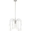 Elan 84104 Rain LED 30 inch Chandelier Ceiling Light in Satin Nickel (Final Sale)