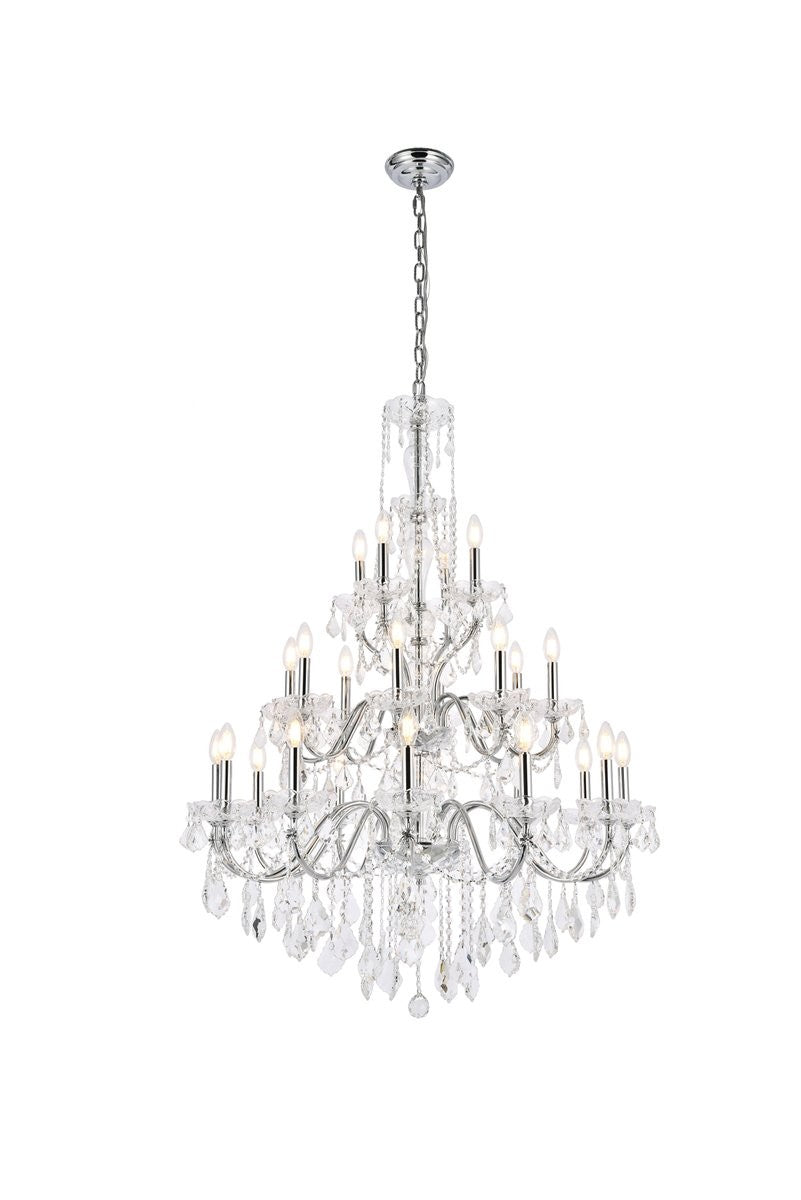 Elegant Lighting - V2015G36C/RC - 24 Light Chandelier - St. Francis - Chrome from Lighting & Bulbs Unlimited in Charlotte, NC