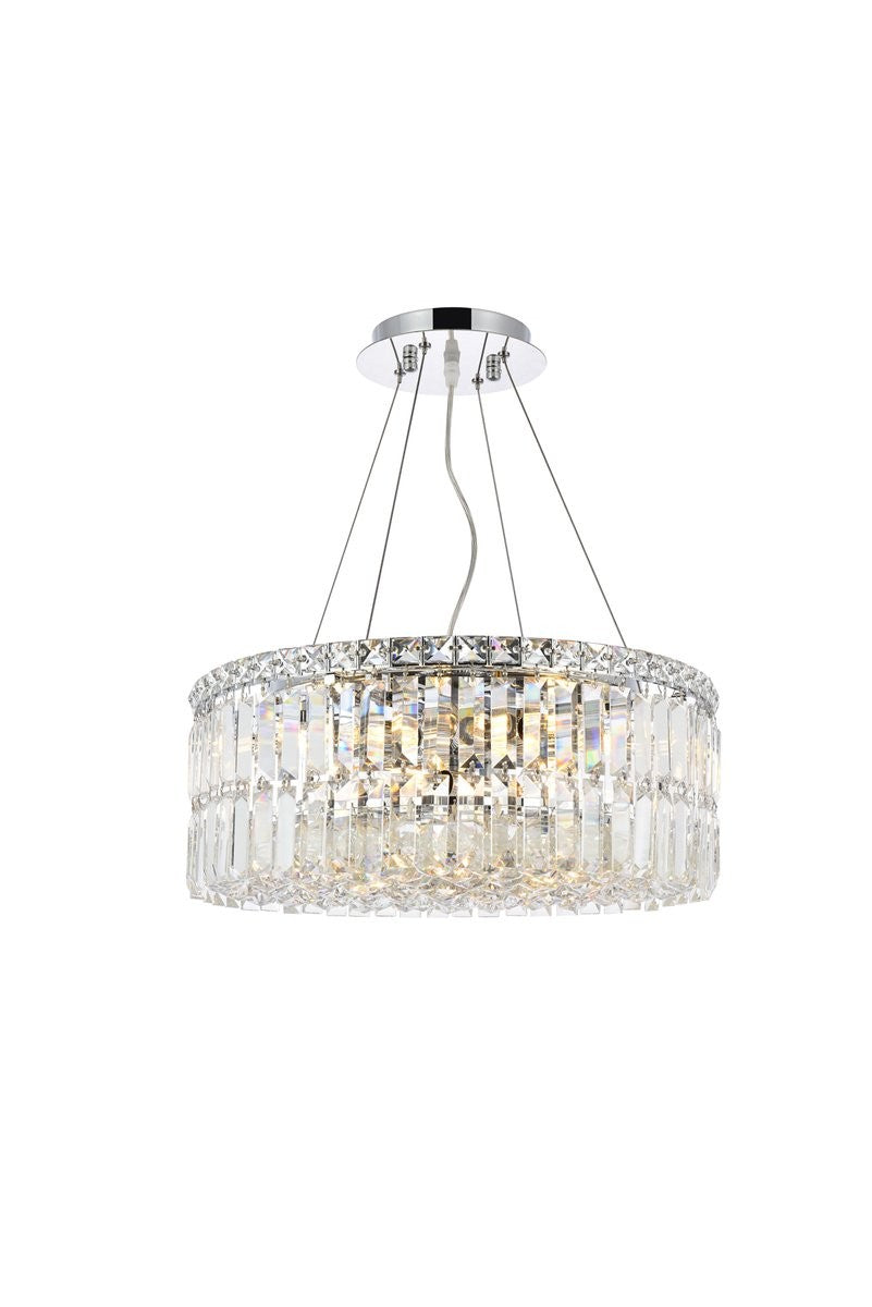 Elegant Lighting - V2030D20C/RC - 12 Light Chandelier - Maxime - Chrome from Lighting & Bulbs Unlimited in Charlotte, NC