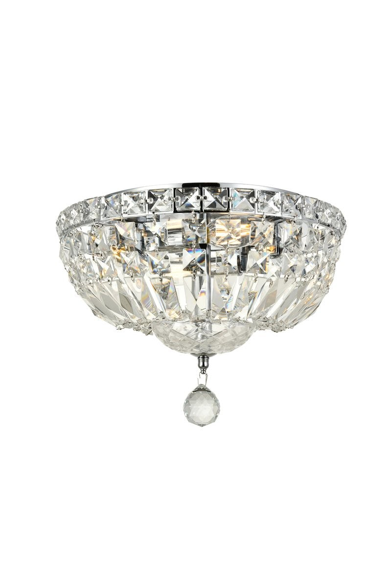 Elegant Lighting - V2528F12C/RC - Four Light Flush Mount - Tranquil - Chrome from Lighting & Bulbs Unlimited in Charlotte, NC