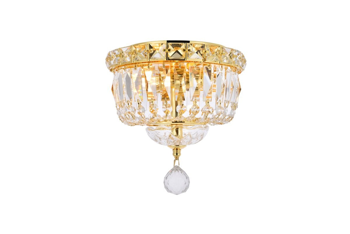 Elegant Lighting - V2528F8G/RC - Two light Flush Mount - Tranquil - Gold from Lighting & Bulbs Unlimited in Charlotte, NC