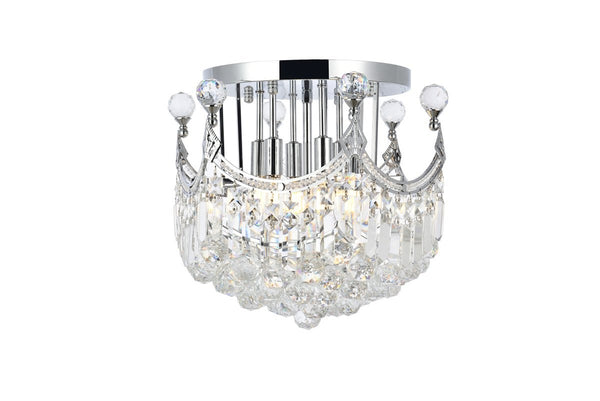 Elegant Lighting - V8949F16C/RC - Six Light Flush Mount - Corona - Chrome from Lighting & Bulbs Unlimited in Charlotte, NC