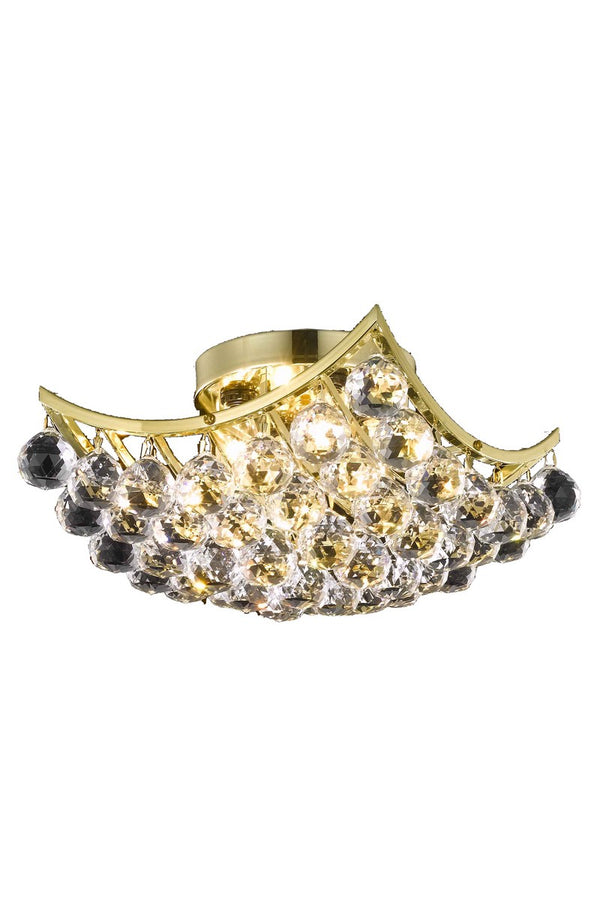 Elegant Lighting - V9800F12G/RC - Four Light Flush Mount - Corona - Gold from Lighting & Bulbs Unlimited in Charlotte, NC