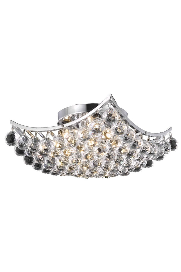 Elegant Lighting - V9800F14C/RC - Four Light Flush Mount - Corona - Chrome from Lighting & Bulbs Unlimited in Charlotte, NC