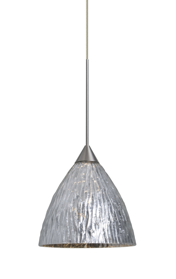Besa - 1XT-EVESS-SN - One Light Pendant - Eve - Satin Nickel from Lighting & Bulbs Unlimited in Charlotte, NC