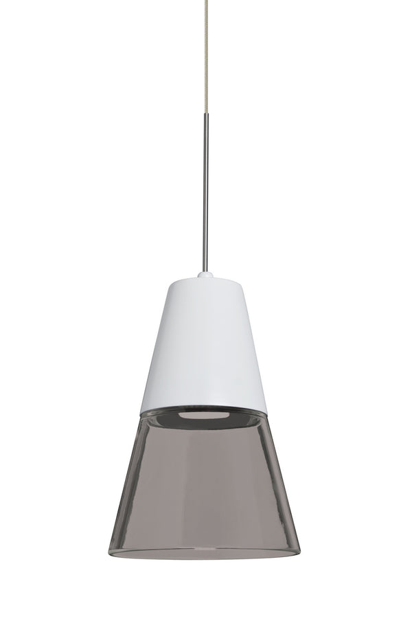 Besa - 1XT-TIMO6WS-LED-SN - One Light Pendant - Timo 6 - Satin Nickel from Lighting & Bulbs Unlimited in Charlotte, NC