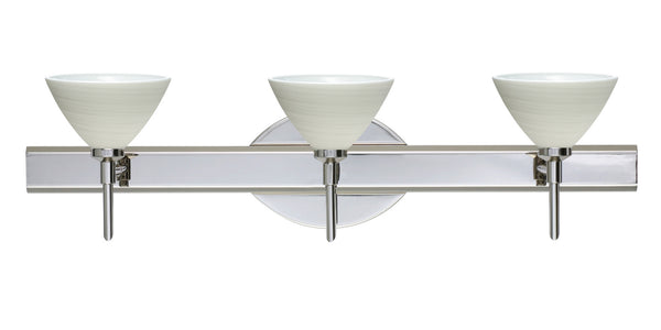 Besa - 3SW-1743KR-CR - Three Light Wall Sconce - Domi - Chrome from Lighting & Bulbs Unlimited in Charlotte, NC