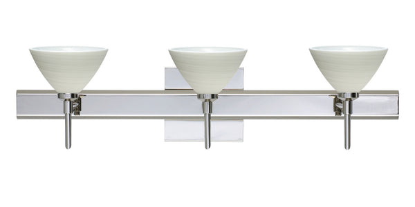 Besa - 3SW-1743KR-CR-SQ - Three Light Wall Sconce - Domi - Chrome from Lighting & Bulbs Unlimited in Charlotte, NC