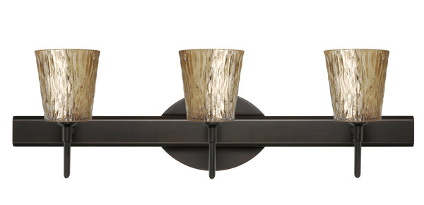 Besa - 3SW-5125GF-BR - Three Light Wall Sconce - Nico - Bronze from Lighting & Bulbs Unlimited in Charlotte, NC